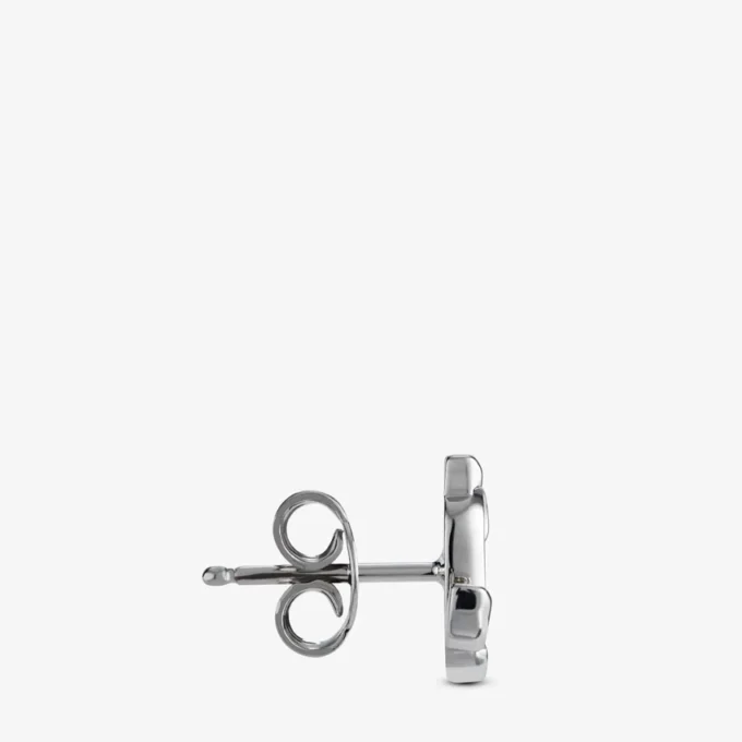 Orecchini a bottone Jc Mini in metallo con finitura argento Orecchini a bottone Jc Mini in metallo con finitura argento