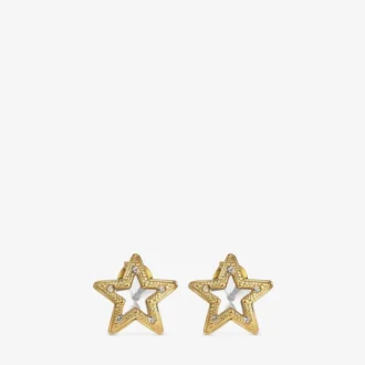 Orecchini a bottone Jc Star in metallo con finitura dorata e cristalli Swarovski