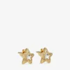 Orecchini a bottone Jc Star in metallo con finitura dorata e cristalli Swarovski Orecchini a bottone Jc Star in metallo con finitura dorata e cristalli Swarovski