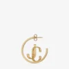 Orecchini a cerchio Jc Monogram in metallo con finitura dorata Orecchini a cerchio Jc Monogram Orecchini a cerchio Jc Monogram in metallo con finitura dorata Orecchini a cerchio Jc Monogram