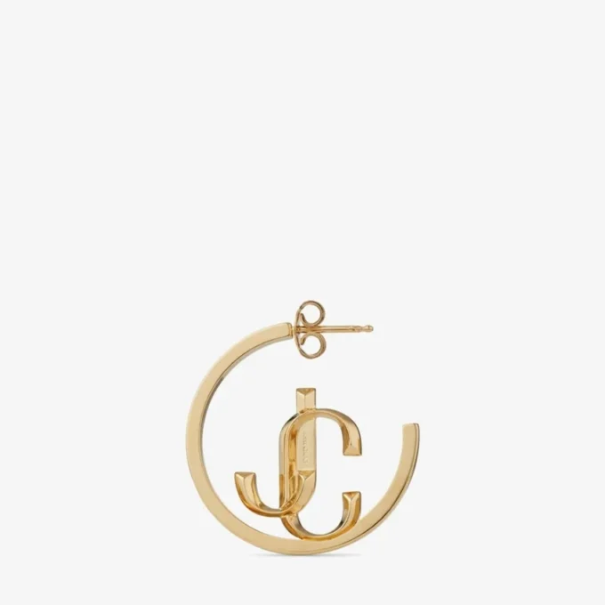 Orecchini a cerchio Jc Monogram in metallo con finitura dorata Orecchini a cerchio Jc Monogram Orecchini a cerchio Jc Monogram in metallo con finitura dorata Orecchini a cerchio Jc Monogram