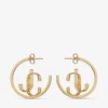 Orecchini a cerchio Jc Monogram in metallo con finitura dorata Orecchini a cerchio Jc Monogram Orecchini a cerchio Jc Monogram in metallo con finitura dorata Orecchini a cerchio Jc Monogram