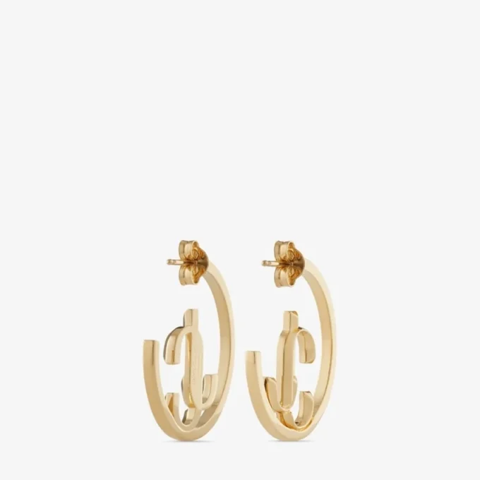 Orecchini a cerchio Jc Monogram in metallo con finitura dorata Orecchini a cerchio Jc Monogram Orecchini a cerchio Jc Monogram in metallo con finitura dorata Orecchini a cerchio Jc Monogram