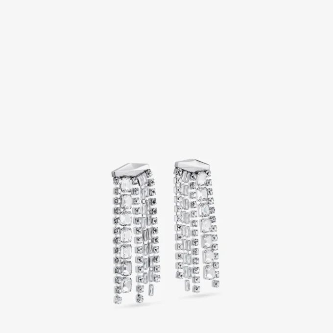 Orecchini Zandra Orecchini in cristallo con finitura argento Orecchini Zandra Orecchini in cristallo con finitura argento