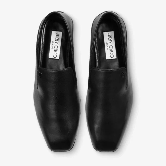Pantofole da uomo Eliot in pelle nera vintage Pantofole da uomo Eliot in pelle nera vintage