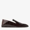 Pantofole da uomo Eliot in pelle Sambuco con stampa cocco Pantofole da uomo Eliot in pelle Sambuco con stampa cocco