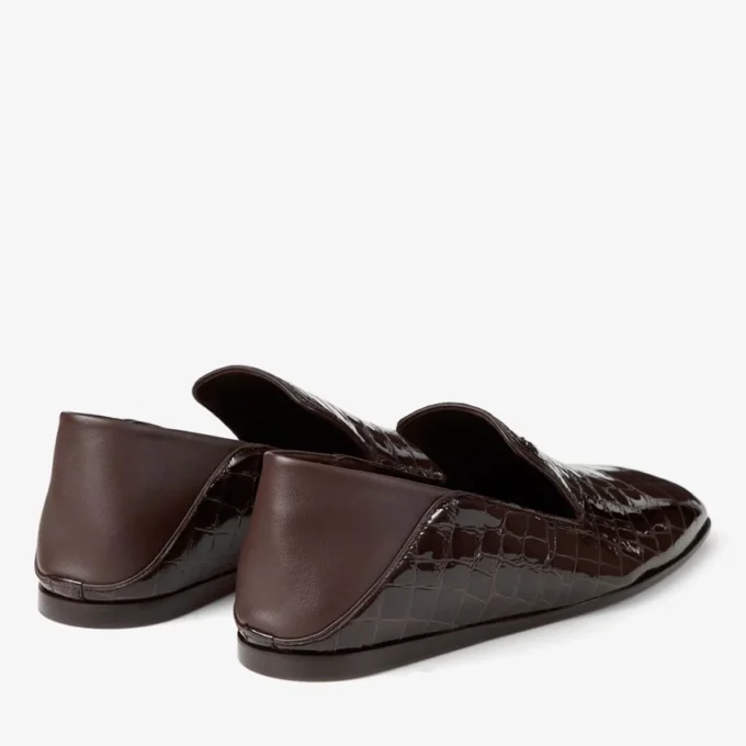 Pantofole da uomo Eliot in pelle Sambuco con stampa cocco Pantofole da uomo Eliot in pelle Sambuco con stampa cocco