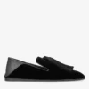 Pantofole da uomo Eliot in velluto nero con nappa Pantofole da uomo Eliot in velluto nero con nappa