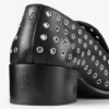 Pantofole Eliot 45 da uomo in pelle nappa metallizzata nera con occhielli Pantofole Eliot 45 da uomo in pelle nappa metallizzata nera con occhielli