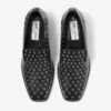 Pantofole Eliot 45 da uomo in pelle nappa metallizzata nera con occhielli Pantofole Eliot 45 da uomo in pelle nappa metallizzata nera con occhielli