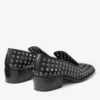 Pantofole Eliot 45 da uomo in pelle nappa metallizzata nera con occhielli Pantofole Eliot 45 da uomo in pelle nappa metallizzata nera con occhielli