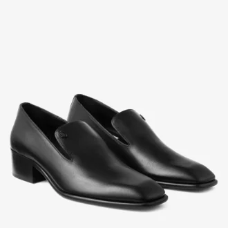 Pantofole Eliot 45 da uomo in pelle vintage nera Pantofole Eliot 45 da uomo in pelle vintage nera