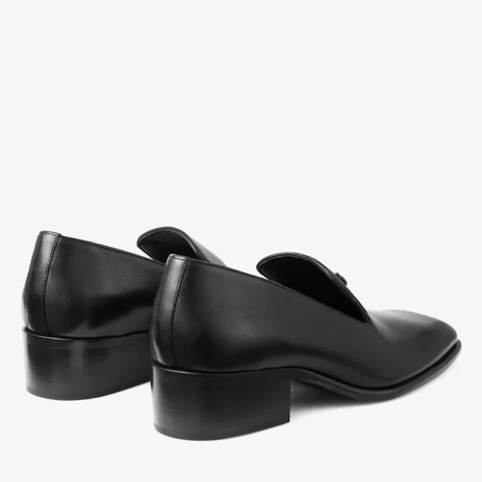 Pantofole Eliot 45 da uomo in pelle vintage nera Pantofole Eliot 45 da uomo in pelle vintage nera