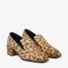 Pantofole Eliot 45 in pelle di cavallino con stampa leopardata naturale Pantofole Eliot 45 in pelle di cavallino con stampa leopardata naturale