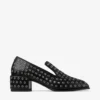 Pantofole Eliot 45 in pelle nappa metallizzata nera con occhielli Pantofole Eliot 45 in pelle nappa metallizzata nera con occhielli