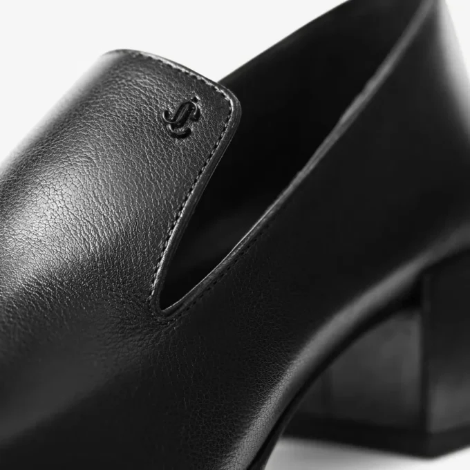 Pantofole Eliot 45 in pelle vintage nera Pantofole Eliot 45 in pelle vintage nera