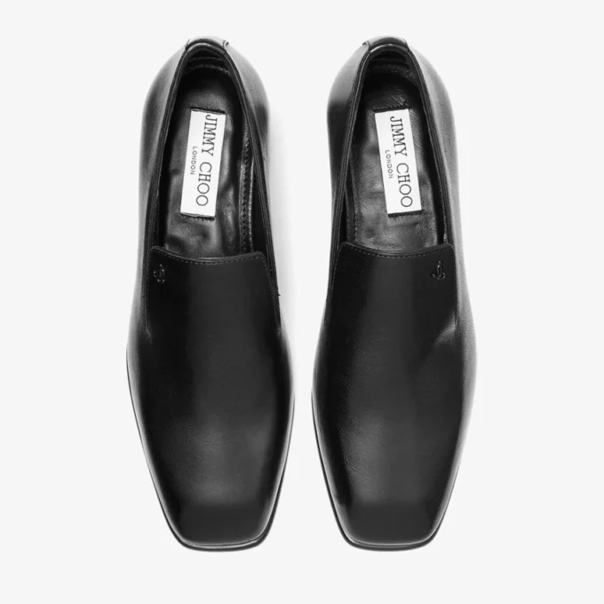 Pantofole Eliot 45 in pelle vintage nera Pantofole Eliot 45 in pelle vintage nera