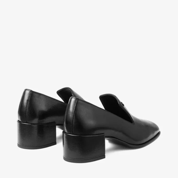 Pantofole Eliot 45 in pelle vintage nera Pantofole Eliot 45 in pelle vintage nera