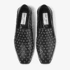 Pantofole Eliot da uomo in pelle nappa metallizzata nera con occhielli Pantofole Eliot da uomo in pelle nappa metallizzata nera con occhielli
