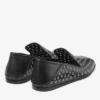 Pantofole Eliot da uomo in pelle nappa metallizzata nera con occhielli Pantofole Eliot da uomo in pelle nappa metallizzata nera con occhielli