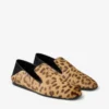 Pantofole Eliot in pelle di pony con stampa leopardata naturale Pantofole Eliot in pelle di pony con stampa leopardata naturale