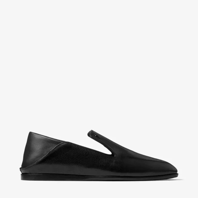 Pantofole Eliot in pelle nera vintage Pantofole Eliot in pelle nera vintage