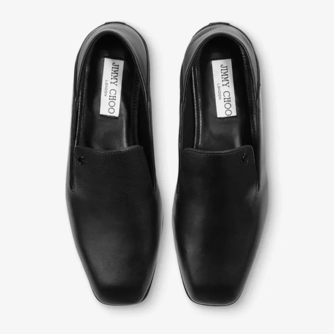 Pantofole Eliot in pelle nera vintage Pantofole Eliot in pelle nera vintage