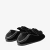 Pantofole Eliot in velluto nero con nappina Pantofole Eliot in velluto nero con nappina