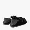 Pantofole Eliot in velluto nero con nappina Pantofole Eliot in velluto nero con nappina