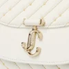 Pochette Avenue Curve in pelle nappa trapuntata color latte Pochette Avenue Curve in pelle nappa trapuntata color latte