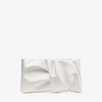 Pochette Bonny in raso avorio