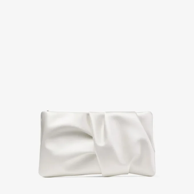 Pochette Bonny in raso avorio Pochette Bonny in raso avorio