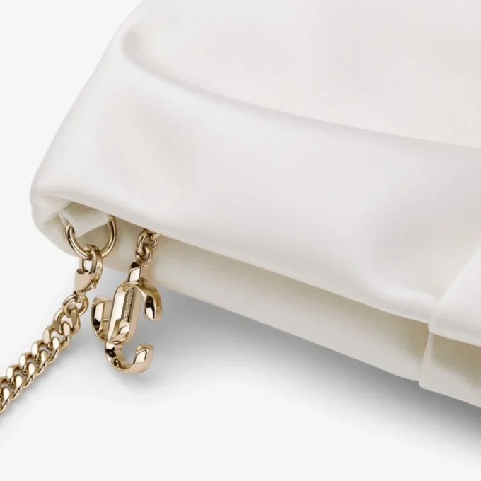 Pochette Bonny in raso avorio Pochette Bonny in raso avorio