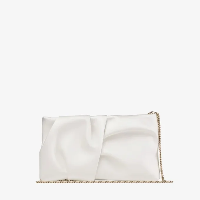 Pochette Bonny in raso avorio Pochette Bonny in raso avorio