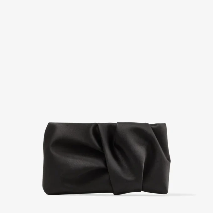 Pochette Bonny in raso nero Pochette Bonny in raso nero