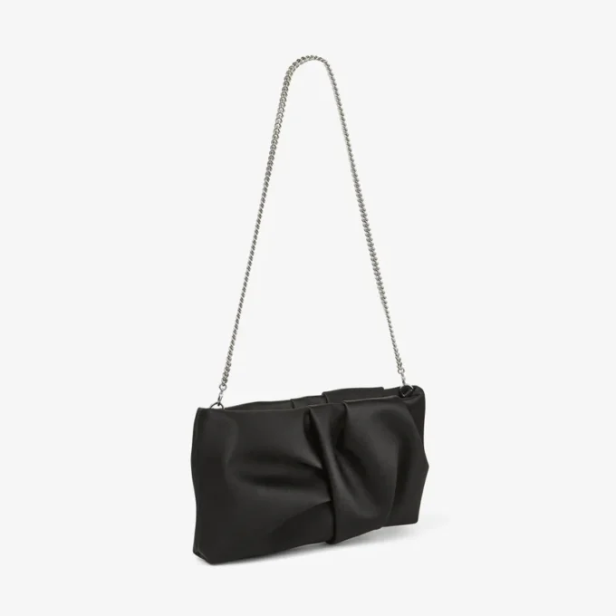 Pochette Bonny in raso nero Pochette Bonny in raso nero
