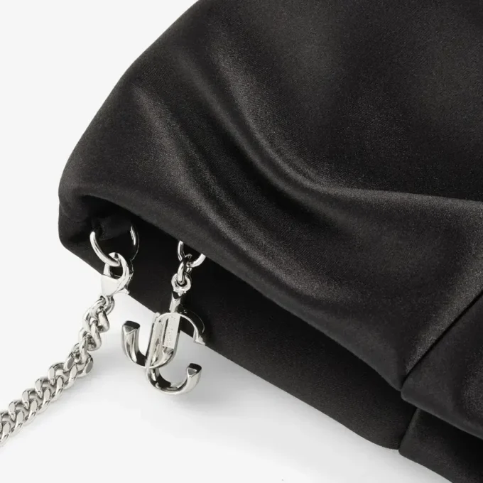 Pochette Bonny in raso nero Pochette Bonny in raso nero