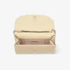 Pochette Curve in pelle Biker trapuntata color burro Pochette Curve in pelle Biker trapuntata color burro