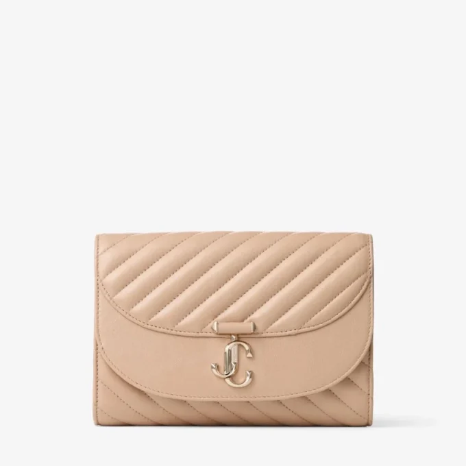 Pochette Curve in pelle biker trapuntata color chai Pochette Curve in pelle biker trapuntata color chai