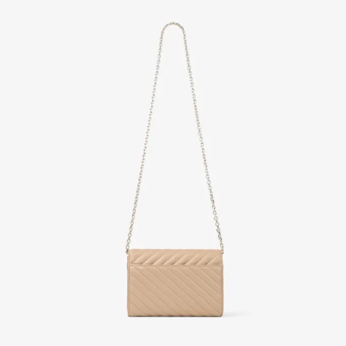 Pochette Curve in pelle biker trapuntata color chai Pochette Curve in pelle biker trapuntata color chai