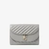 Pochette Curve in pelle Biker trapuntata color tortora Pochette Curve in pelle Biker trapuntata color tortora
