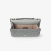Pochette Curve in pelle Biker trapuntata color tortora Pochette Curve in pelle Biker trapuntata color tortora