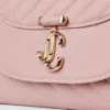 Pochette Curve in pelle Biker trapuntata rosa Pochette Curve in pelle Biker trapuntata rosa