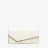 Pochette Emmie in pelle verniciata color latte Pochette Emmie in pelle verniciata color latte