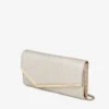 Pochette Emmie in platino con glitter polverosi