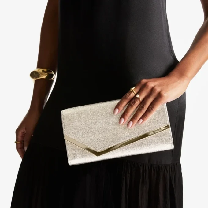 Pochette Emmie in tessuto Platinum Ice Brilliance Pochette Emmie in tessuto Platinum Ice Brilliance