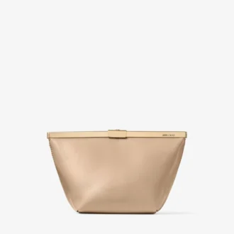 Pochette Ganache in pelle nappa color chai