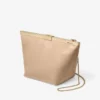 Pochette Ganache in pelle nappa color chai Pochette Ganache in pelle nappa color chai