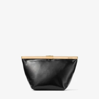Pochette in pelle Biker nera Ganache