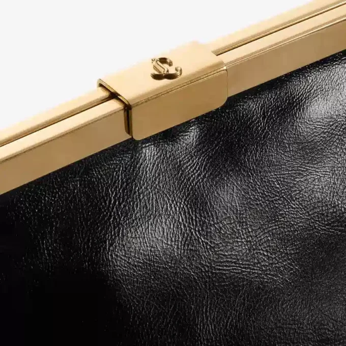 Pochette in pelle Biker nera Ganache Pochette in pelle Biker nera Ganache
